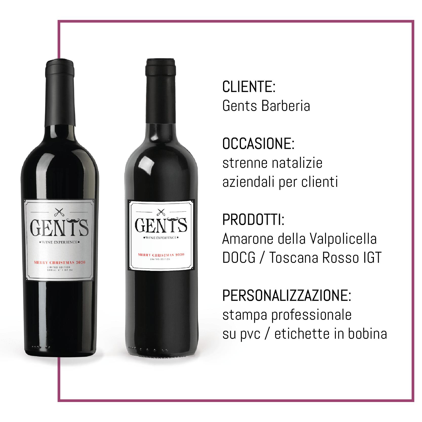 bottiglie personalizzate per strenne natalizie aziendali per clienti, Gents barberia bottiglie personalizzate strenne natalizie aziendali Gents barberia