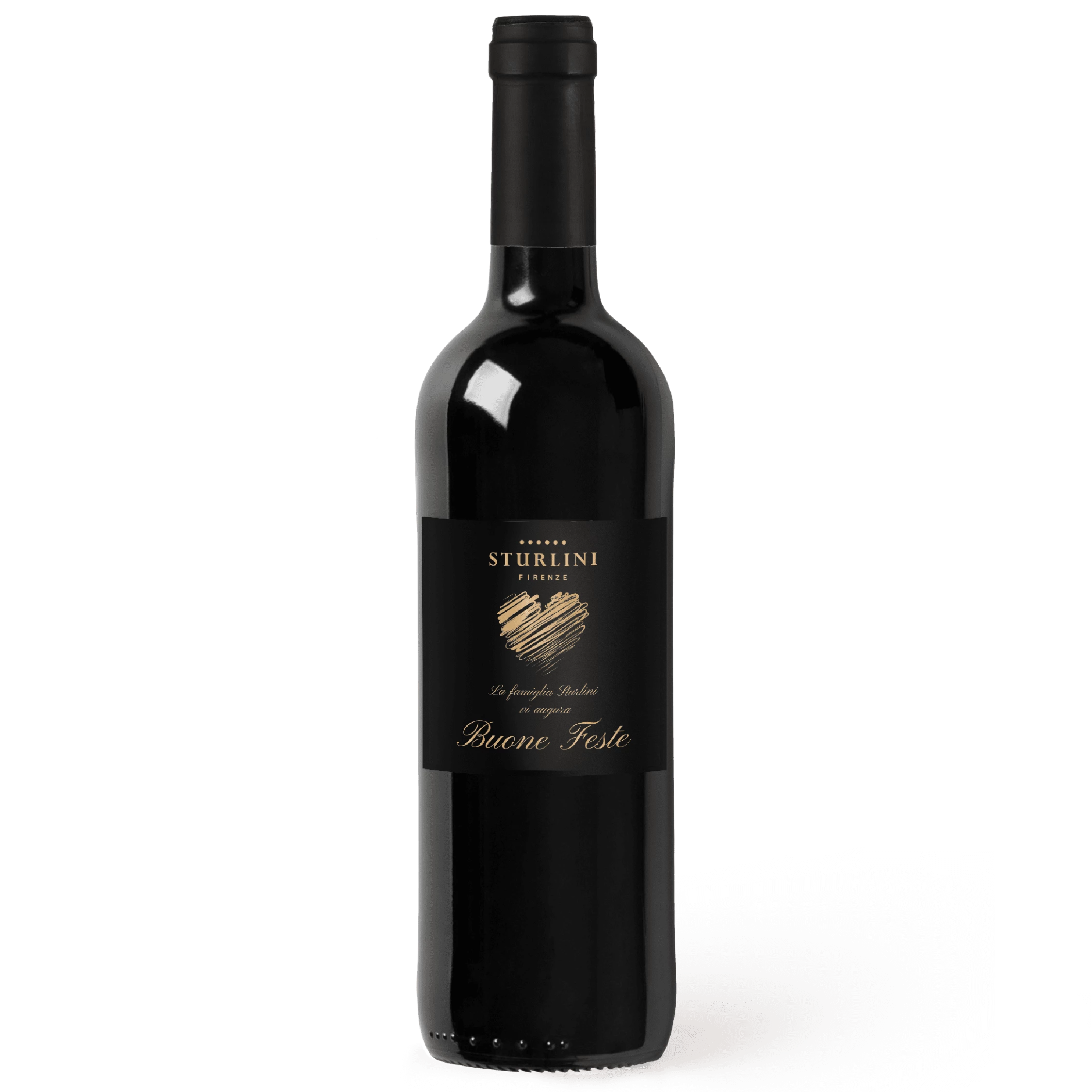 Bottiglia personalizzata con etichetta oro lucido bottiglia personalizzata etichetta oro