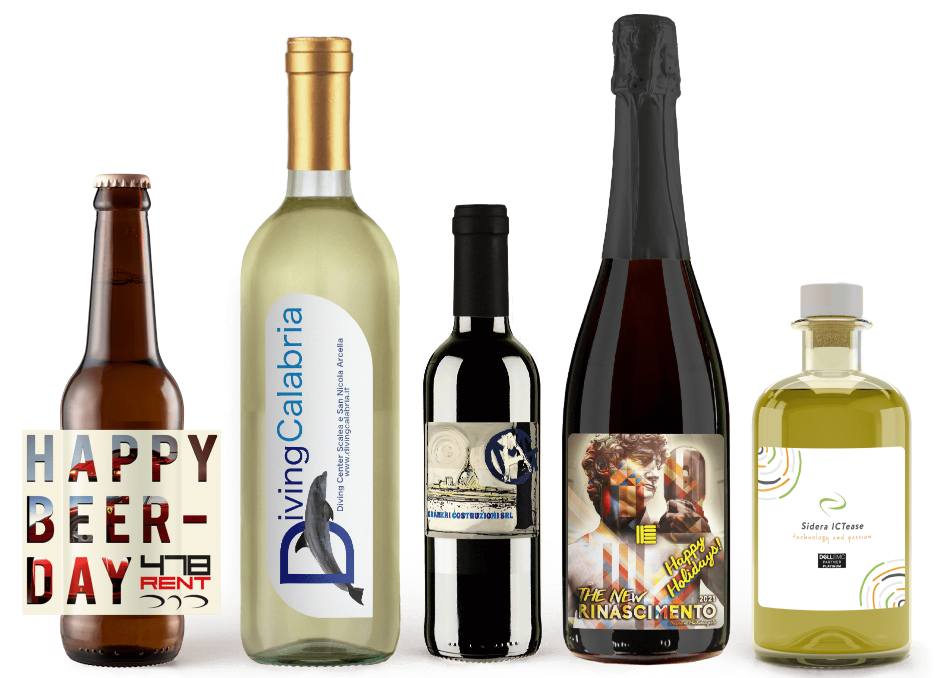 bottiglie personalizzate clienti