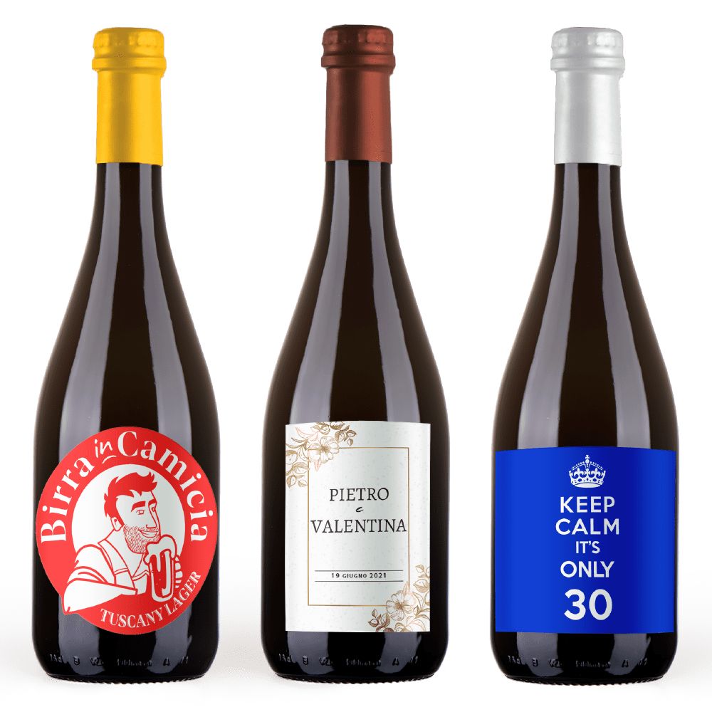 Bottiglie di birra personalizzata ambrata ambrata birra personalizzata