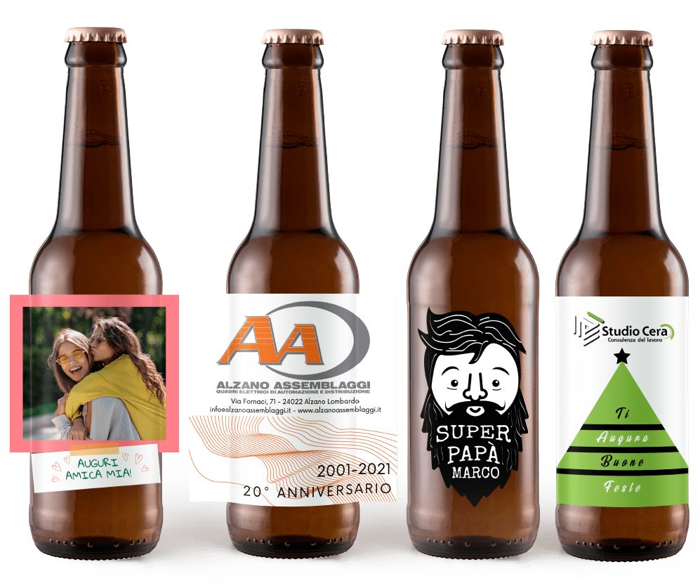 Birra chiara con etichetta personalizzata Birra chiara personalizzata