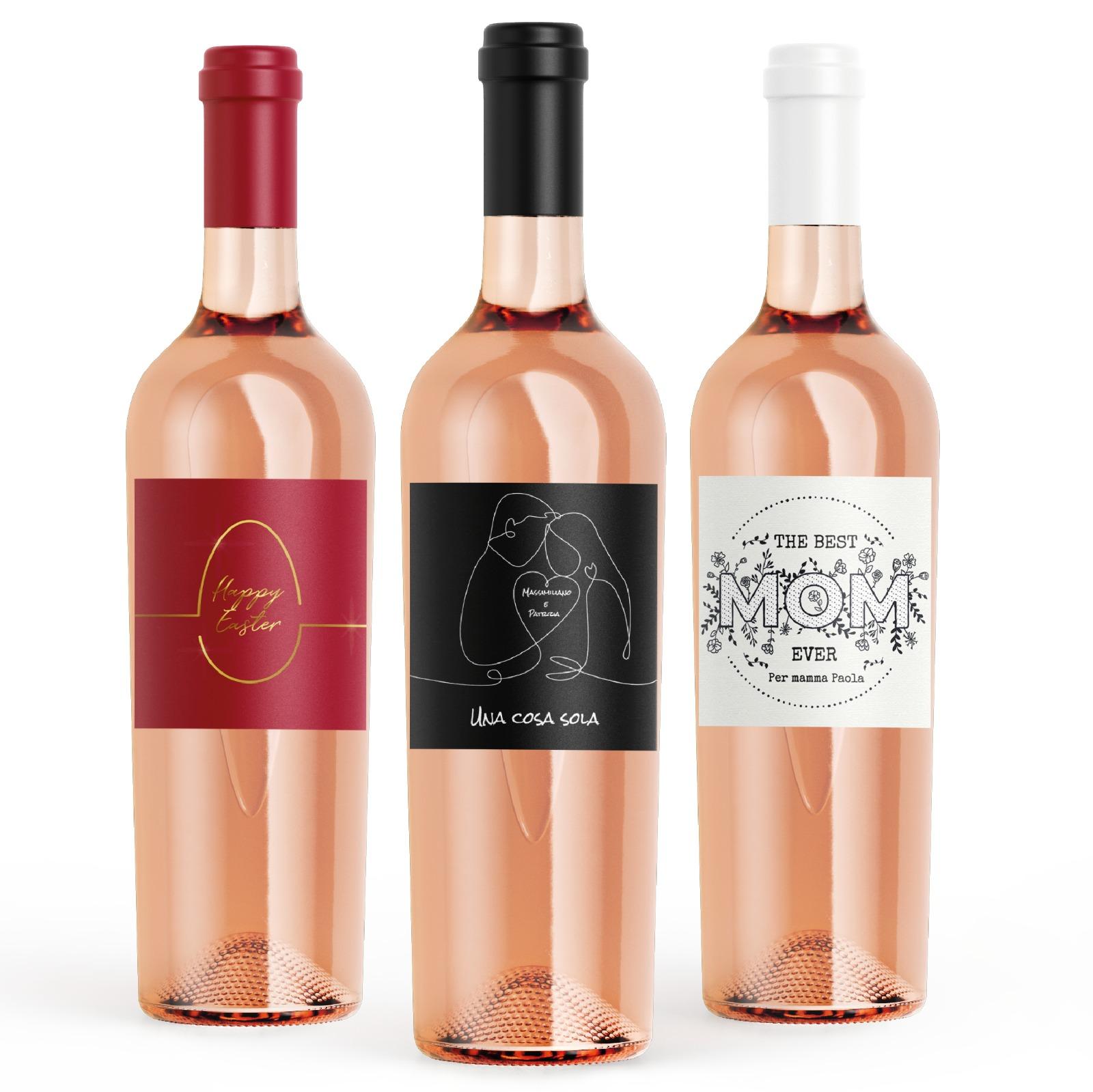 Bottiglie di vino rosato personalizzato bottiglie vino rosato personalizzato