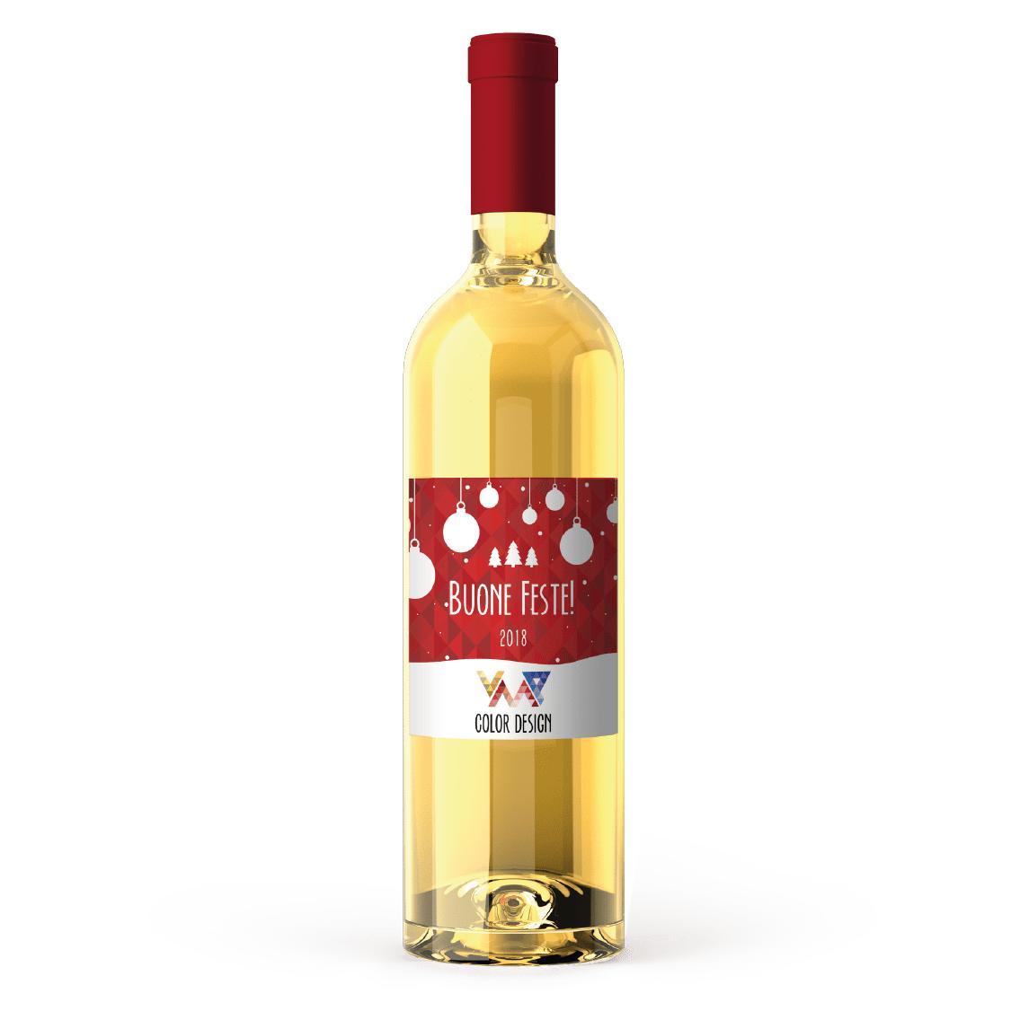 Bottiglia vino bianco personalizzato per strenne natalizie aziendali bottiglia vino personalizzato strenne natalizie aziendali