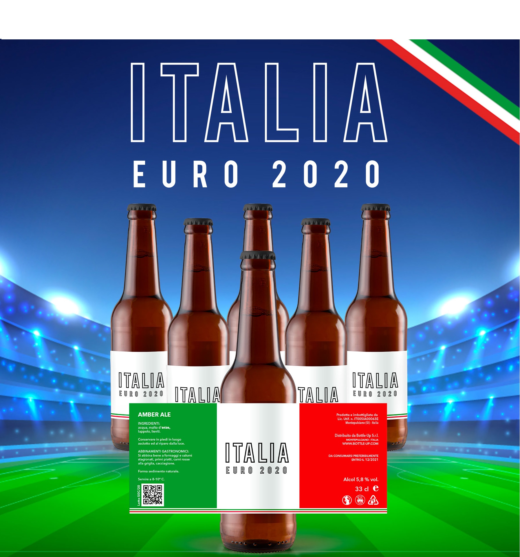 italia euro 2020 bottiglie personalizzate