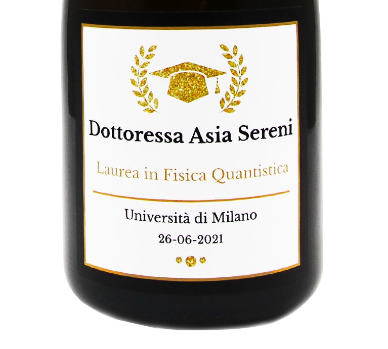 Champagne Personalizzato - Bottiglia personalizzata idea regalo per Laurea