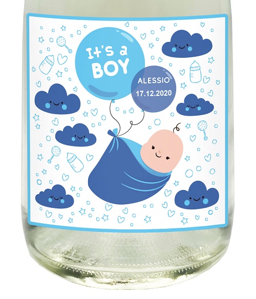 NON-ALCOHOLIC SPARKLING WINE gift idea for baptism or baby shower