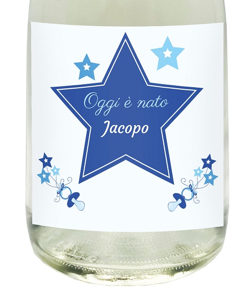SPUMANTE ANALCOLICO idea regalo per battesimo o baby shower