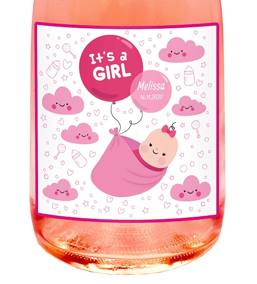 NON-ALCOHOLIC SPARKLING WINE gift idea for baptism or baby shower