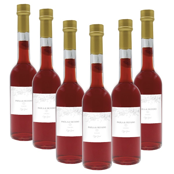 Mini bottiglie di liquore per bomboniere di matrimonio