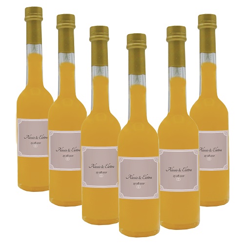 Mini bottiglie di liquore per bomboniere di matrimonio