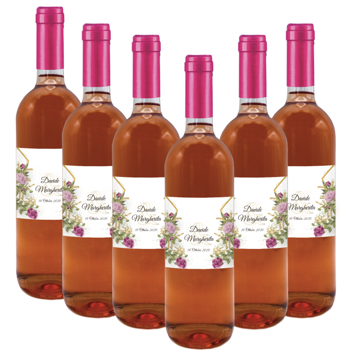 120 bottles of Rosé IGT personalized wine for weddings