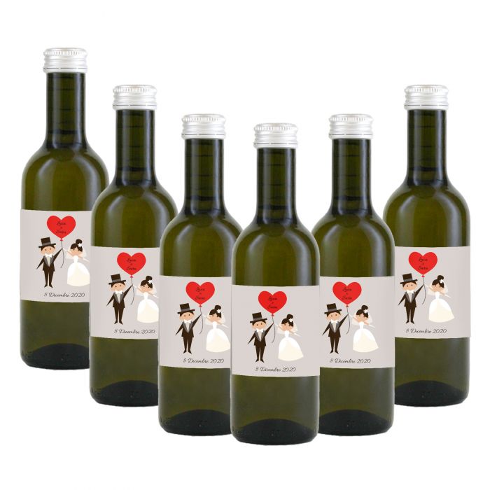 90 Bottiglie vino Chardonnay personalizzato per matrimonio