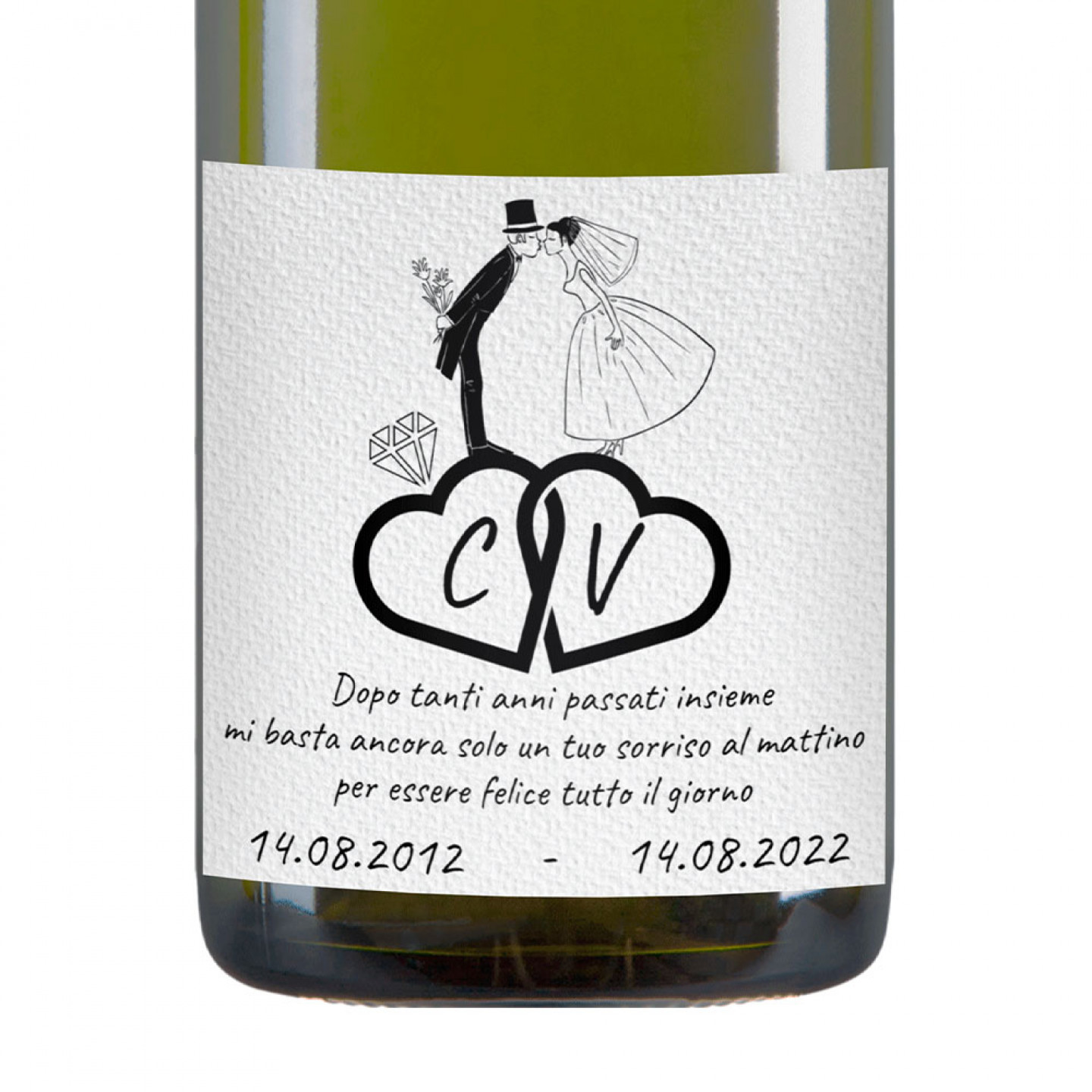 Bottiglia Personalizzabile Per Compleanno Con Etichetta In Cristalli - Foto 8