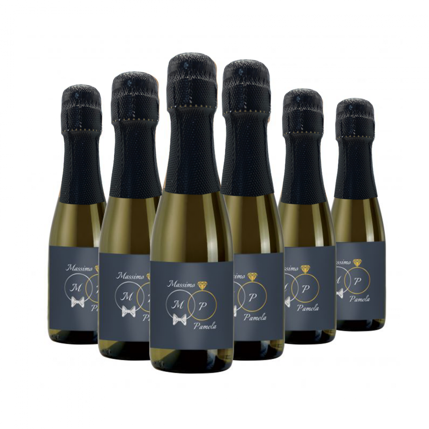 96 Prosecco mignon personalized wedding favors