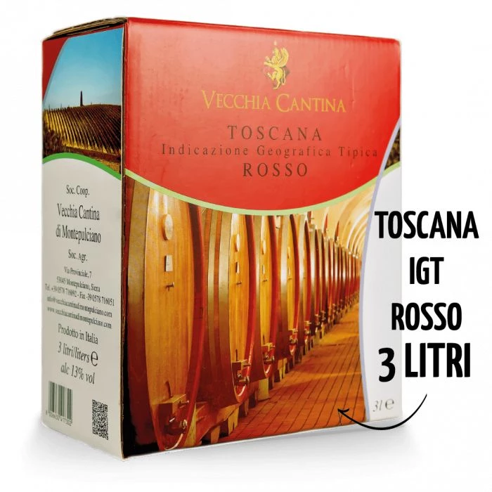 3 X Bag in Box 3 lt. - Toscana Rosso IGT - Vecchia Cantina