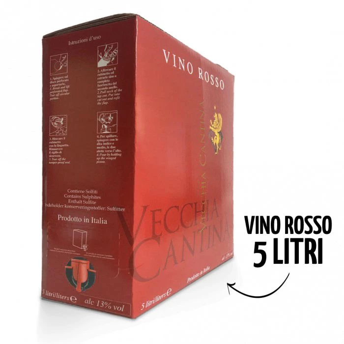 3 X Bag in Box 5 lt. - Vino Rosso - Vecchia Cantina