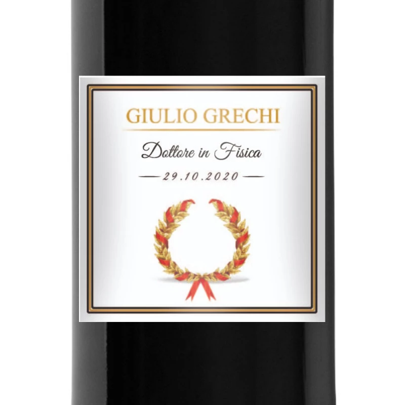 Bottiglia di vino personalizzato - idea regalo per laureato