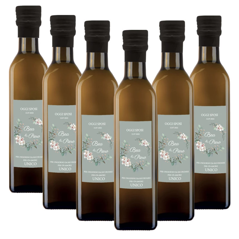 96 bottles 0.25 lt. - Extra Virgin Olive Oil - Personalized wedding favors
