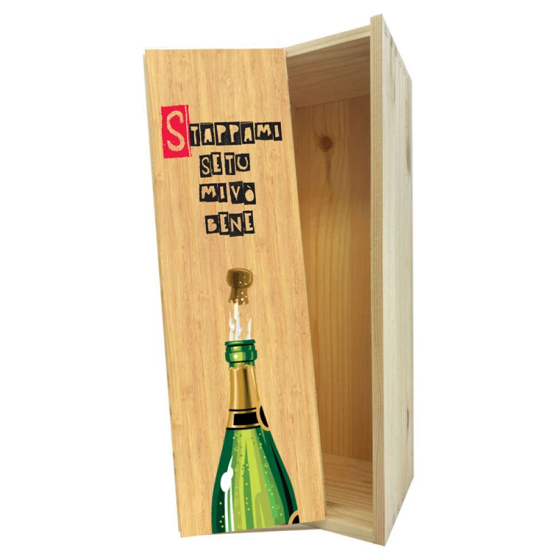 Wooden box 1 MAGNUM bottle 1,5 L - Stappami se tu mi vò bene
