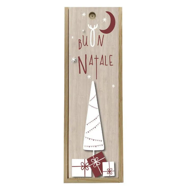 Cassetta in legno per vino regalo Natale