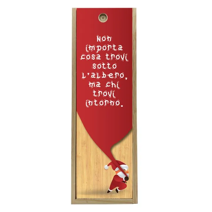 Wooden box 1 bottle 0,75 L - Merry Christmas, ...no matter what you find underneath...