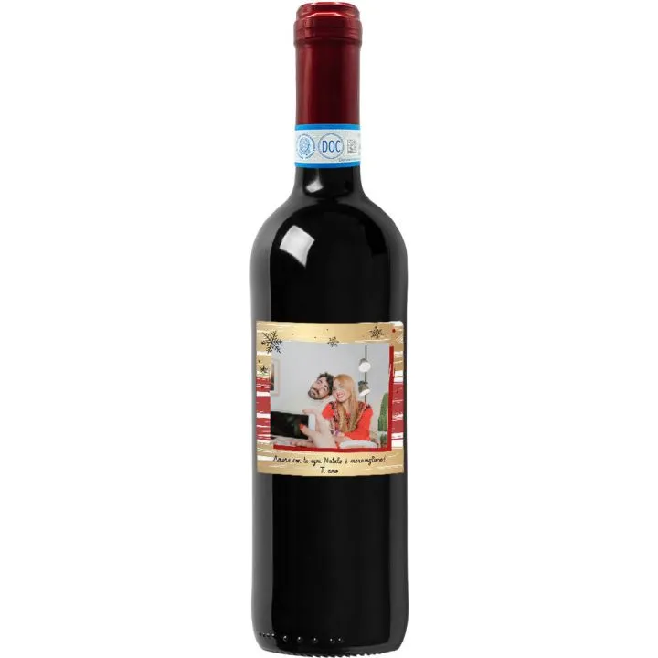 Portabottiglia vino Natale personalizzato