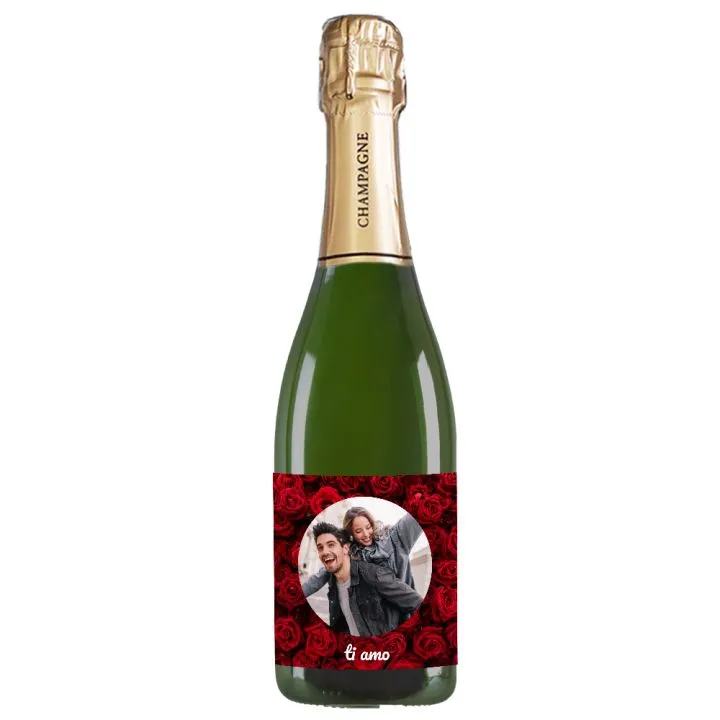 Champagne personalizzato con foto e dedica