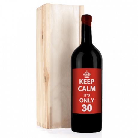 5L bottle of Chianti Classico with personalized label and wooden case - birthday gift idea