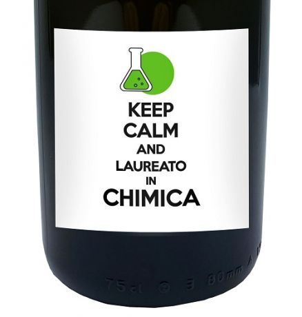 Keep Calm and... Laureato! - Bottiglia personalizzata idea regalo per Laurea - Prosecco con etichetta e dedica personalizzata