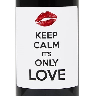Keep Calm and... It's Only Love - Bottiglia Personalizzata idea regalo per innamorati