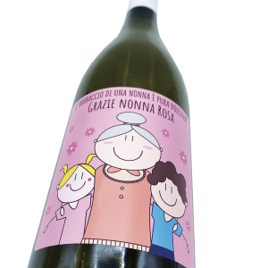 Bottiglia di vino personalizzato - idea regalo per la festa dei nonni