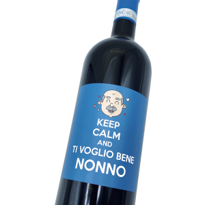 Bottiglia di vino personalizzato - idea regalo per la festa dei nonni