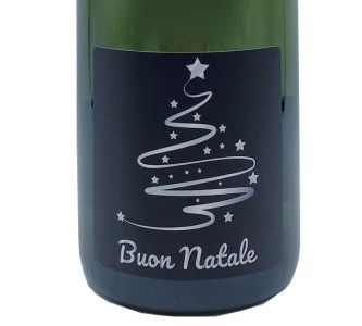 Champagne Brut - Bottiglia personalizzata per auguri di Natale
