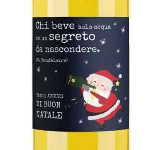Pinot Grigio - Bottiglia personalizzata per auguri di Natale