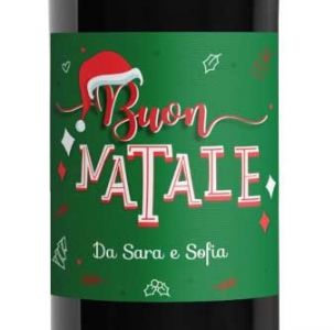Primitivo di Puglia - Bottiglia personalizzata per Natale
