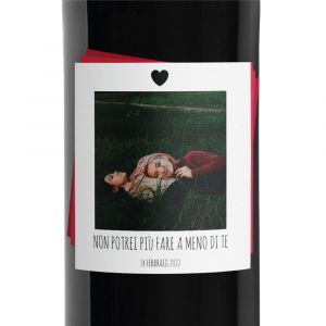 Red Wine - Personalized bottle for Valentine's Day